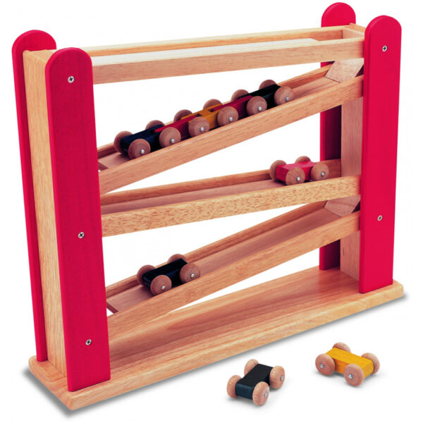 Houten race auto baan