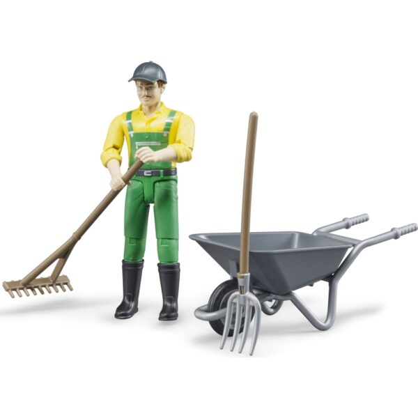 bworld boer met kruiwagen en gereedschap Speelfiguur