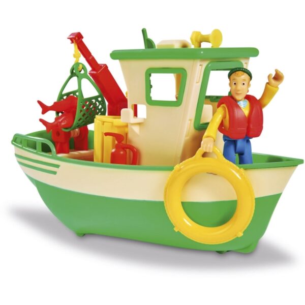 Brandweerman Sam - Charlie's vissersboot met figuur Speelgoedvoertuig