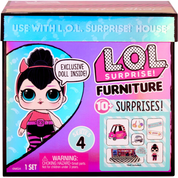 L.O.L. Surprise! Furniture with Doll - BB Auto Shop & Spice Pop