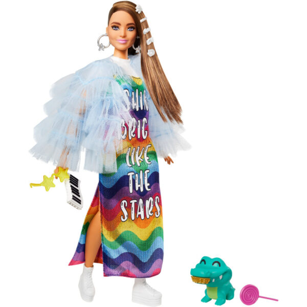 Extra #9 - Blue Ruffled Jacket with Pet Crocodile Pop