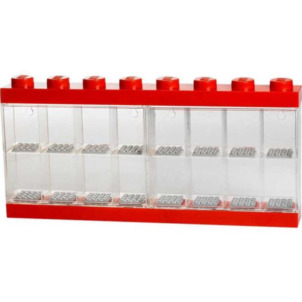 LEGO Minifiguren Display Case 16 Rood Opbergdoos