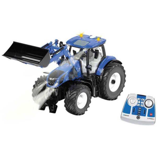 New Holland T7.315 met frontlader en module voor afstandsbediening RC