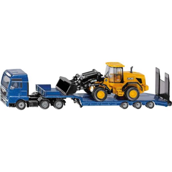 Super - MAN truck met JCB wiellader en dieplader/oplegger Modelvoertuig