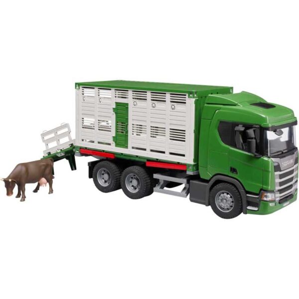 Scania Super 560R Veetransportwagen met 1 koe Modelvoertuig