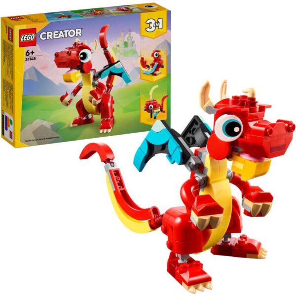 Creator 3-in-1 - Rode draak Constructiespeelgoed