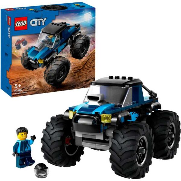 City - Blauwe monstertruck Constructiespeelgoed