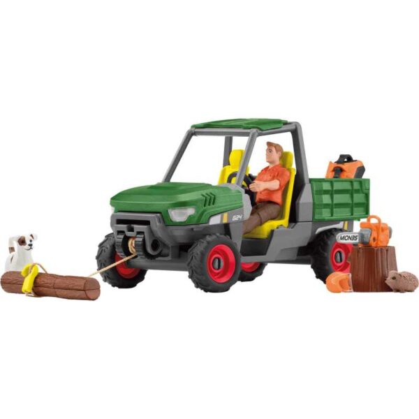 Farm World - Bosbouwer met voertuig Speelfiguur