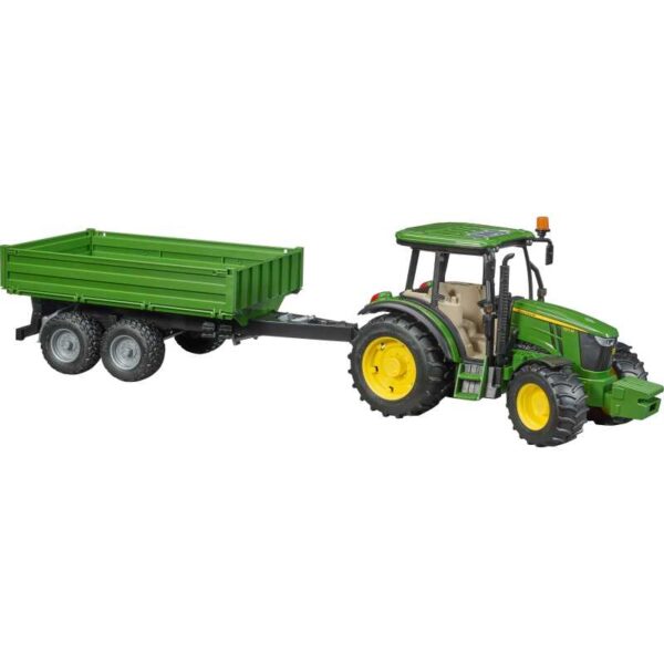 John Deere 5115M met aanhanger Modelvoertuig