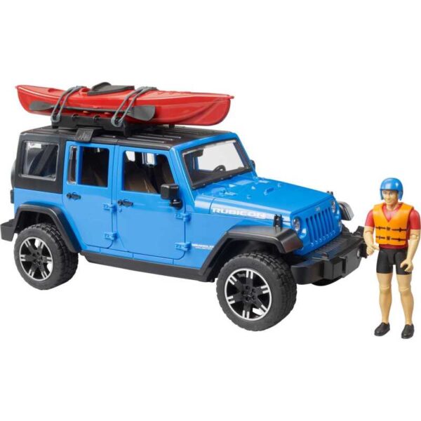 Jeep Wrangler Rubicon Unlimited met kajak en figuur Modelvoertuig
