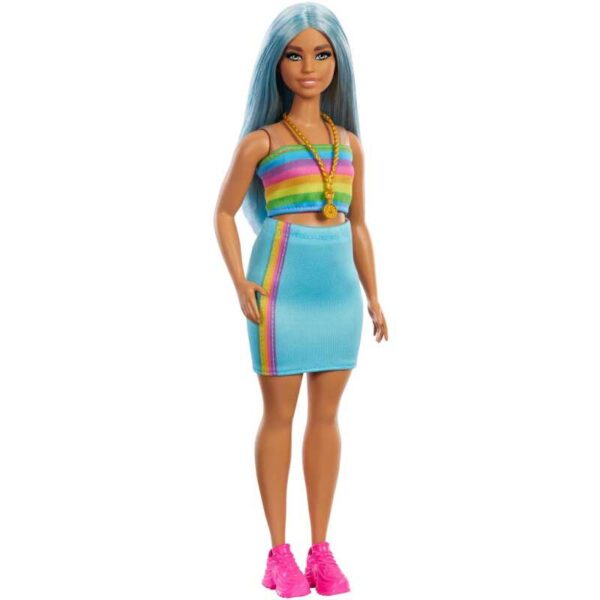 Fashionistas #218 - Rainbow top and teal skirt Pop