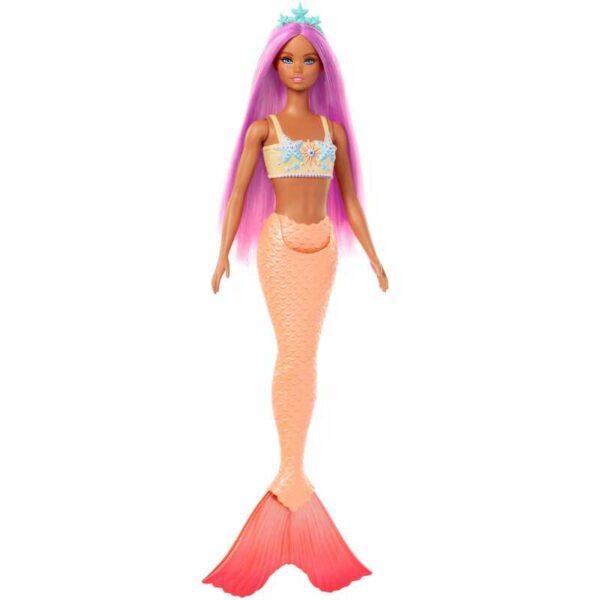Dreamtopia - Zeemeerminpop - Roze haar en zacht oranje staart Pop