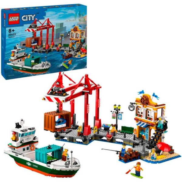City - Haven met vrachtschip Constructiespeelgoed