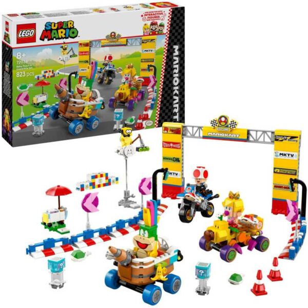 Super Mario - Mario Kart - Baby Peach en grand prix-set Constructiespeelgoed