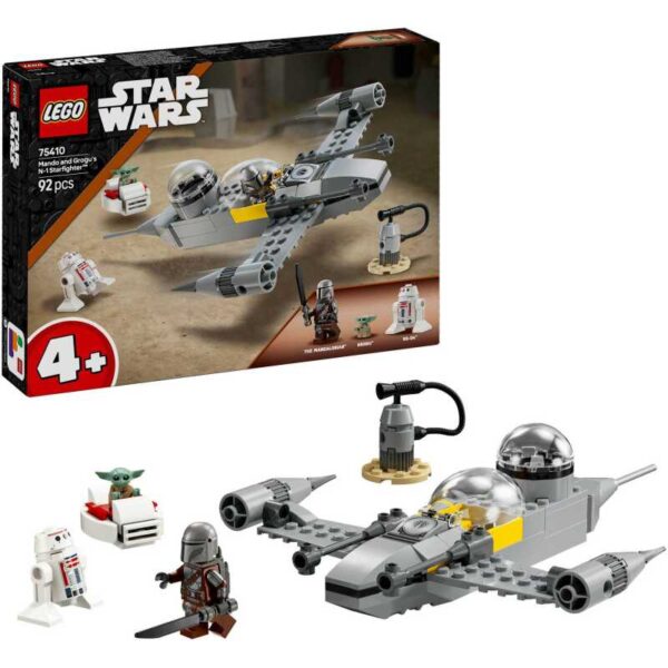 Star Wars - Mando en Grogu's N-1 Starfighter Constructiespeelgoed