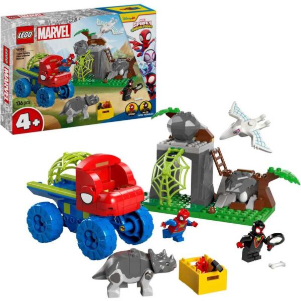 Marvel Spidey And His Amazing Friends - Team Spidey reddingsmissie met dinotruck Constructiespeelgoed