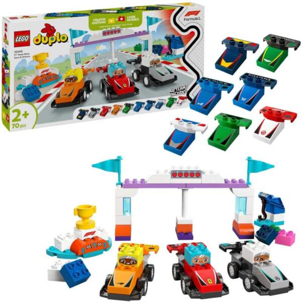 DUPLO - F1 team racewagens en coureurs Constructiespeelgoed