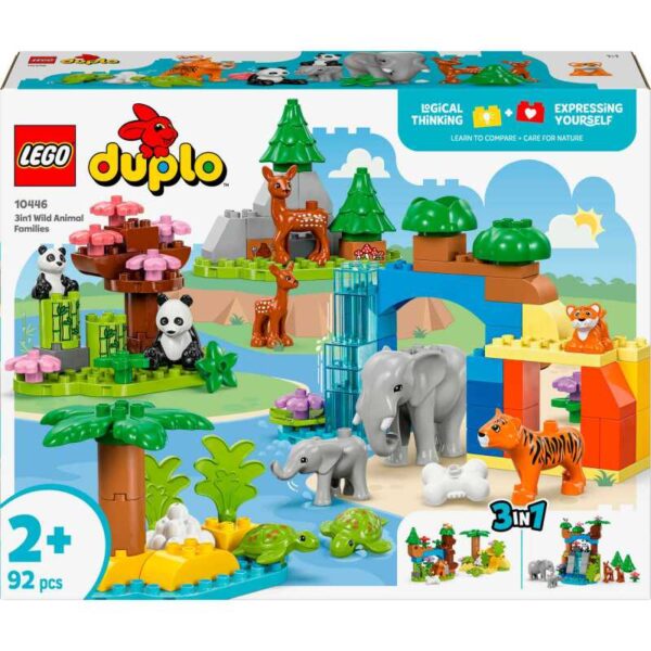 DUPLO Stad - 3-in-1 families van wilde dieren Constructiespeelgoed