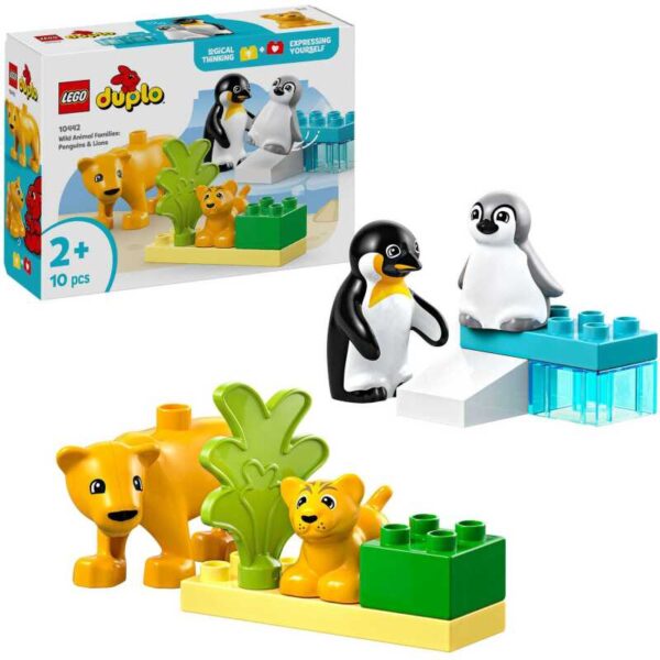DUPLO Stad - Families van wilde dieren: pinguïns en leeuwen Constructiespeelgoed