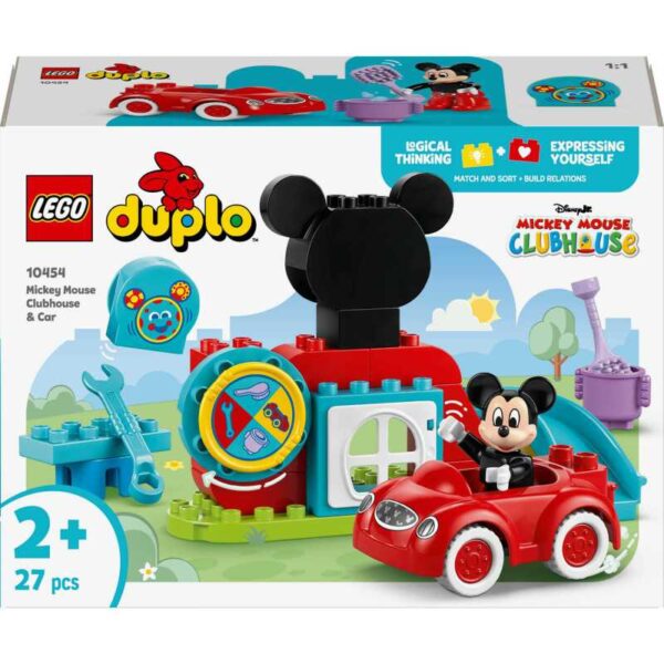 DUPLO - Mickey Mouse clubhuis en auto Constructiespeelgoed
