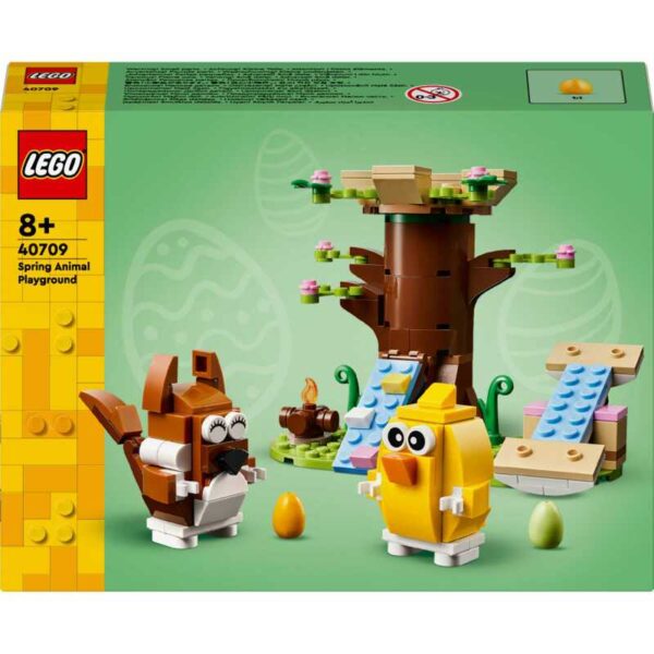 Dierenspeeltuin in de lente Constructiespeelgoed