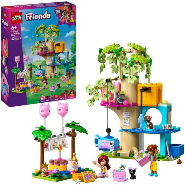 Friends - Kattenverjaardagsfeestje en boomhut Constructiespeelgoed