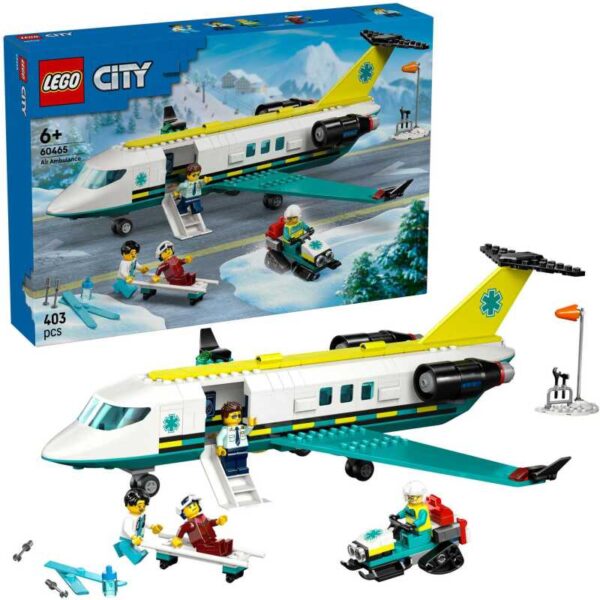 City - Ambulancevliegtuig Constructiespeelgoed