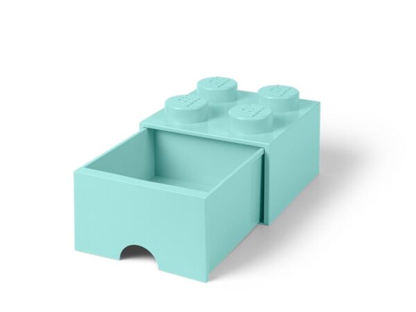 LEGO Felazuurblauwe opslagsteen met 4 noppen en een lade
