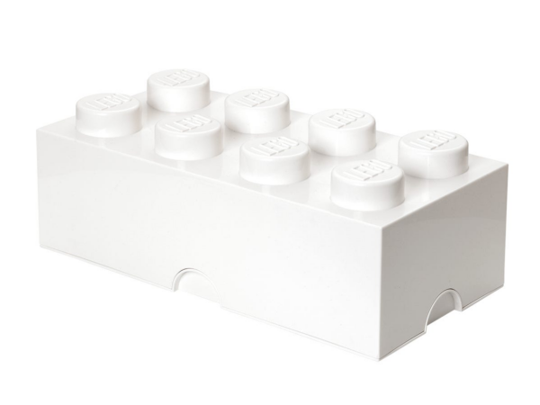 Opbergsteen met 8 noppen - wit