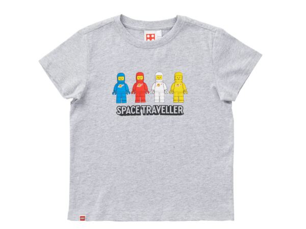 Ruimtereizigers T-shirt met korte mouwen voor kinderen - grijs gemêleerd