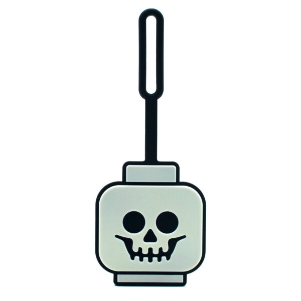 Glow-in-the-dark skelethoofd bagagelabel