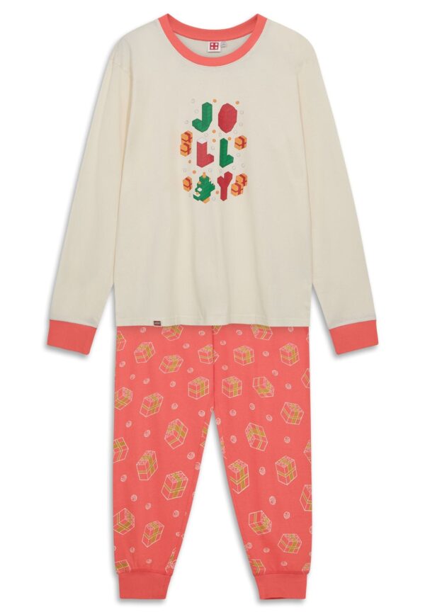 Kerstpyjama voor volwassenen - gebroken wit