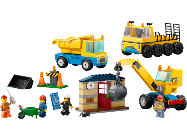 Kiepwagen, bouwtruck en sloopkraan