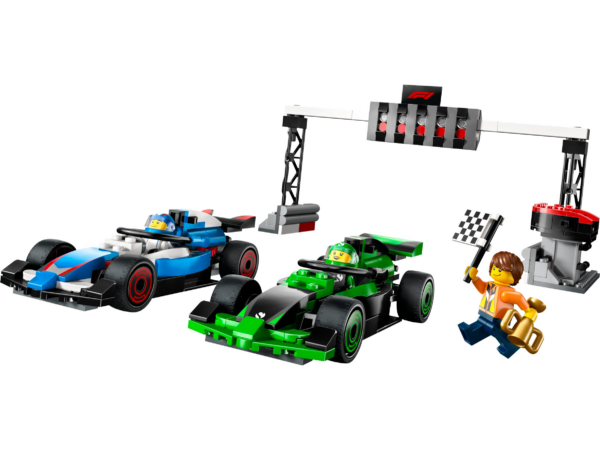 F1 grid met VCARB en Sauber racewagens