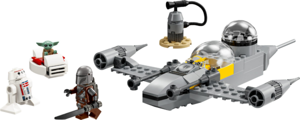 Mando en Grogu's N-1 Starfighter
