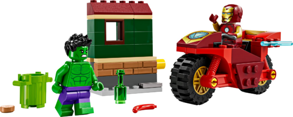 Iron Man met motor en de Hulk