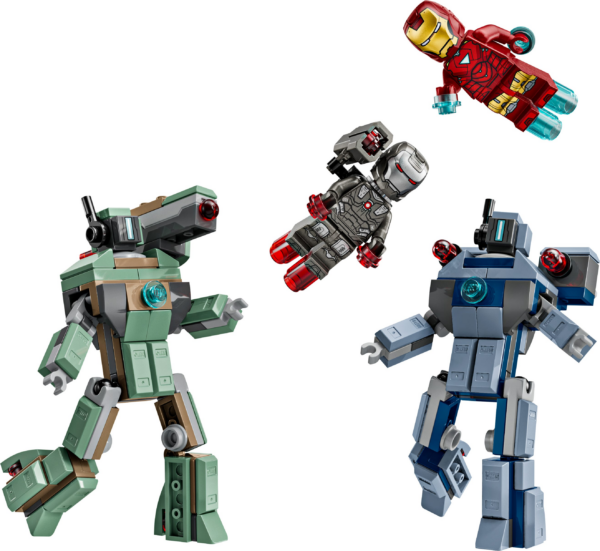 Iron Man en War Machine vs. Hammer Drones