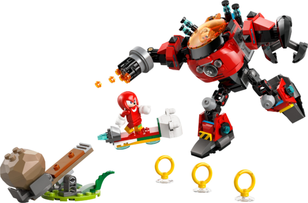Knuckles vs. Dr. Eggman Egg Crusher mecha