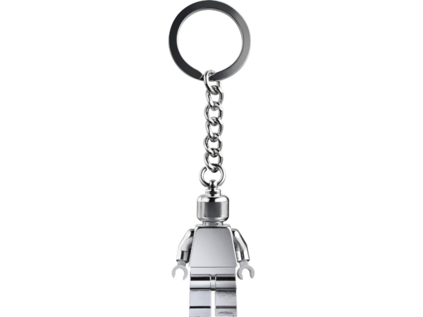 Zilverkleurige minifiguur sleutelhanger